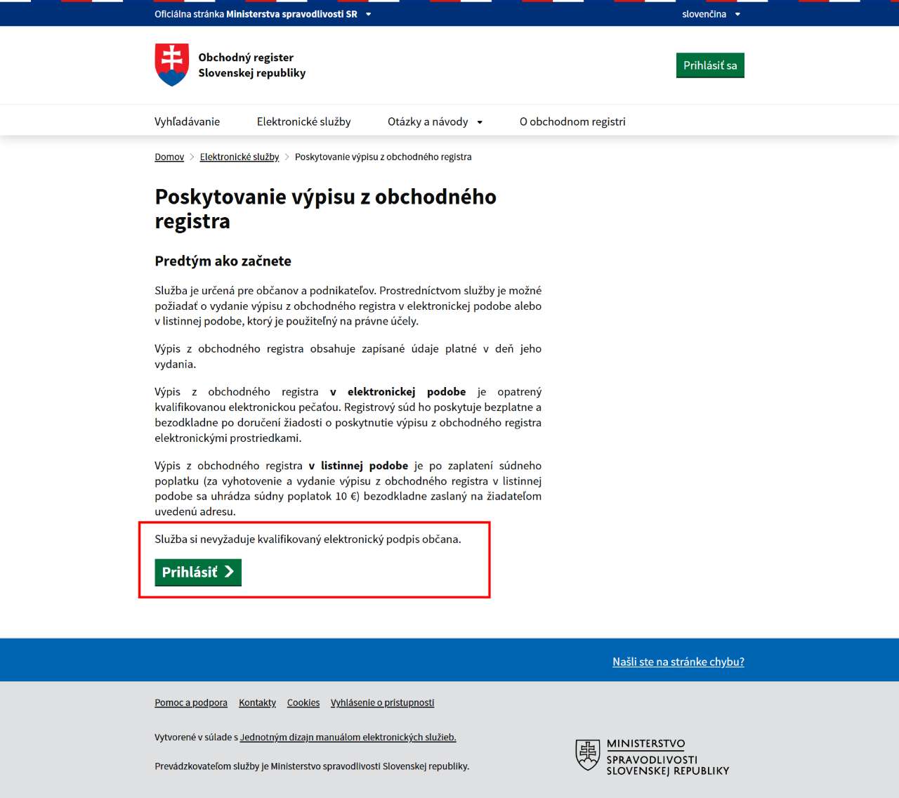 ako poziadat vypis z obchodneho registra cez slovensko.sk navod_1